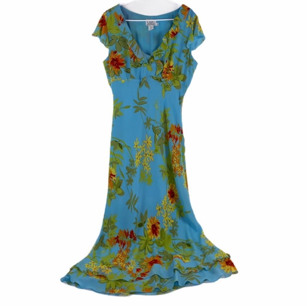 Flirty Floral Blue Dress